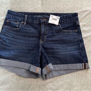 American Eagle Dark Wash Next Level Stretch Denim Shorts
